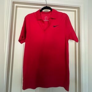 Nike Men's Vibrant Red Polo Shirt